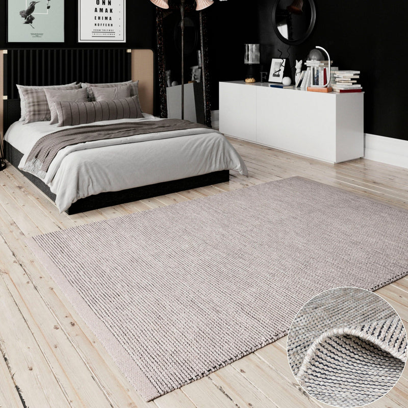 Covor Odenne din lână țesută crem gri 120x170 cm - LunaHome.ro