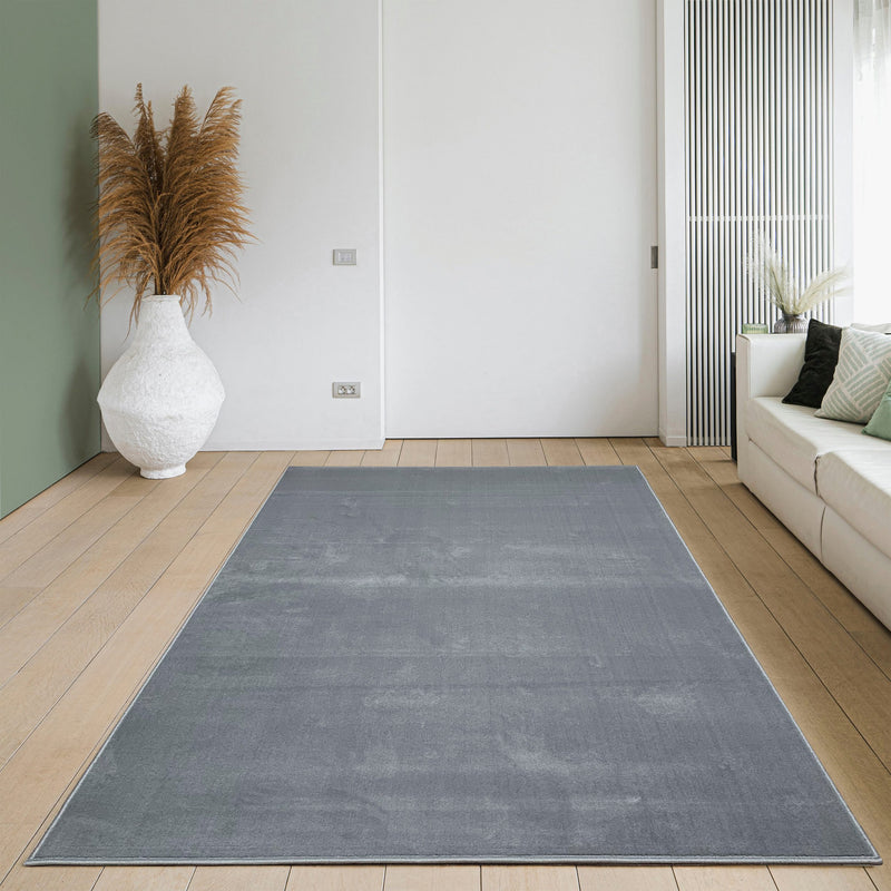 Covor Oriental Uni gri cu fire scurte 80x150 cm - LunaHome.ro