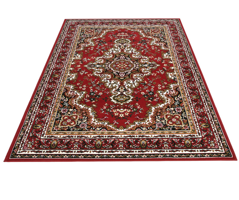 Covor Oriental cu chenar decorativ rosu, 240x330 cm - LunaHome.ro