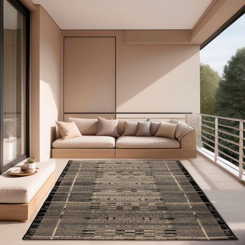 Covor Outdoor-Africa 38 pentru interior si exterior gri 60x100 cm - LunaHome.ro