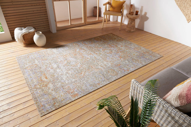 Covor Port Said cu design oriental, subtire model 3D 75x120 cm - LunaHome.ro