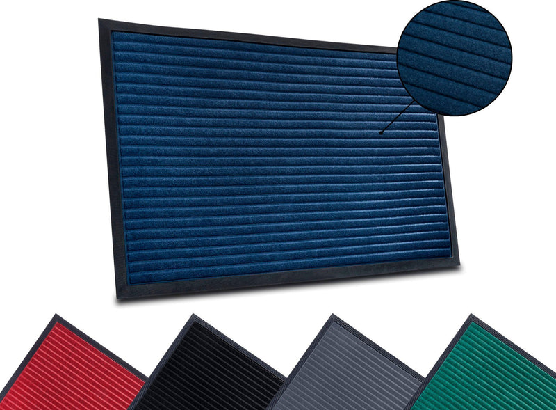 Covor Preș de intrare Striped cu efect 3d albastru, 80x120 cm - LunaHome.ro