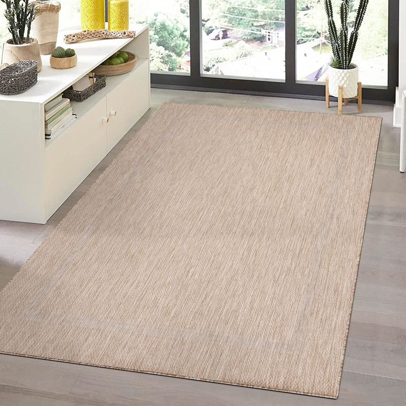 Covor Relax cu tesatura plata de interior si exterior bej 80x150 cm