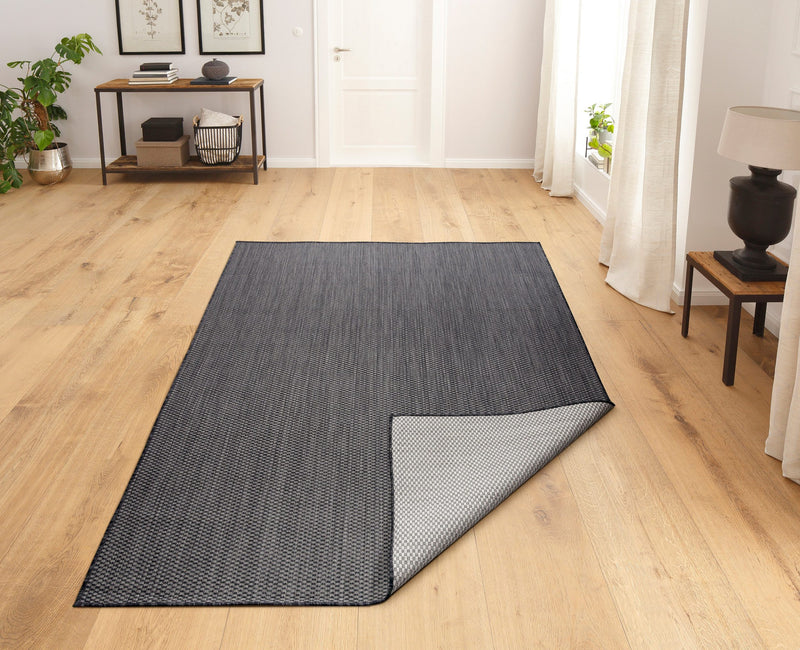 Covor Rhodos negru pentru interior și exterior, aspect de sisal 280x390 cm - LunaHome.ro