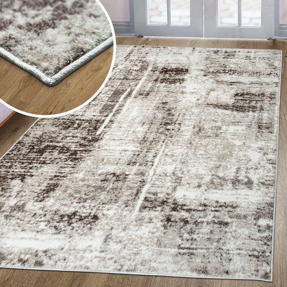 Covor Salsa cu aspect vintage maro, model modern 80x150 cm - LunaHome.ro