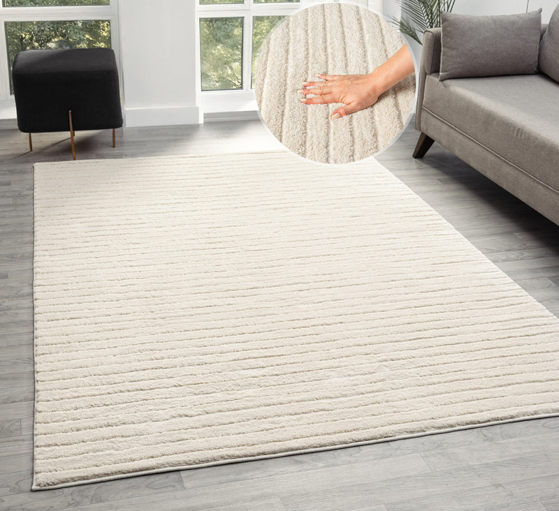 Covor Selma crem cu design modern boho scandi 80x150 cm - LunaHome.ro