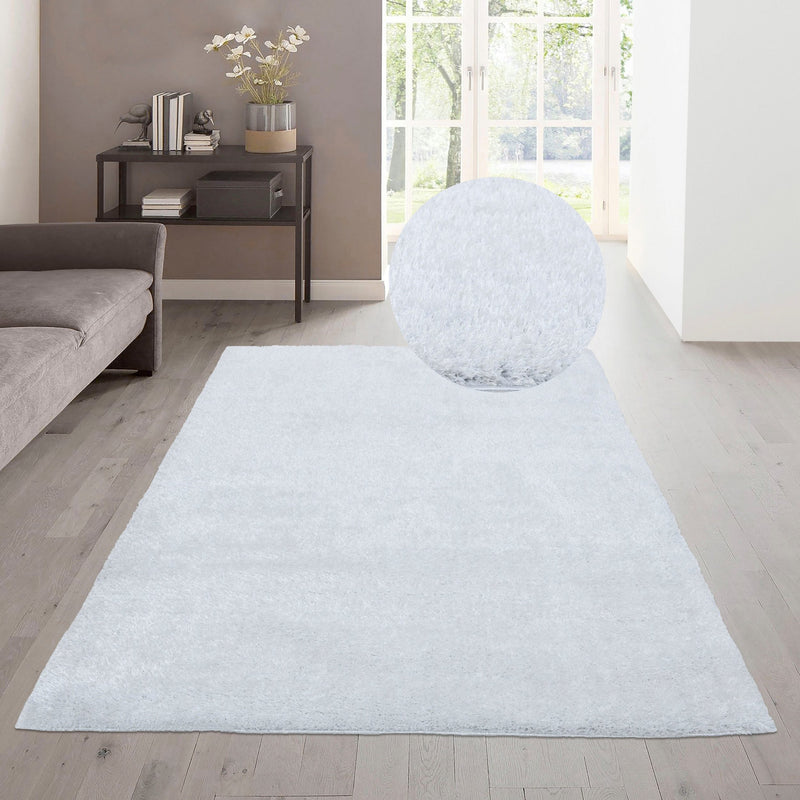 Covor Shaggy Amina foarte moale și pufos alb 200x200 cm - LunaHome.ro
