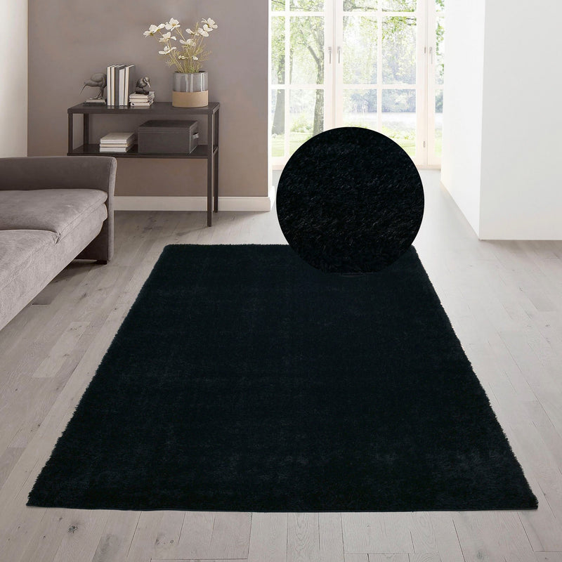 Covor Shaggy Amina foarte moale negru 240x320 cm - LunaHome.ro