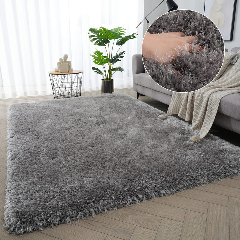 Covor Shaggy Micro exclusiv foarte gros și pufos gri 120x180 cm - LunaHome.ro