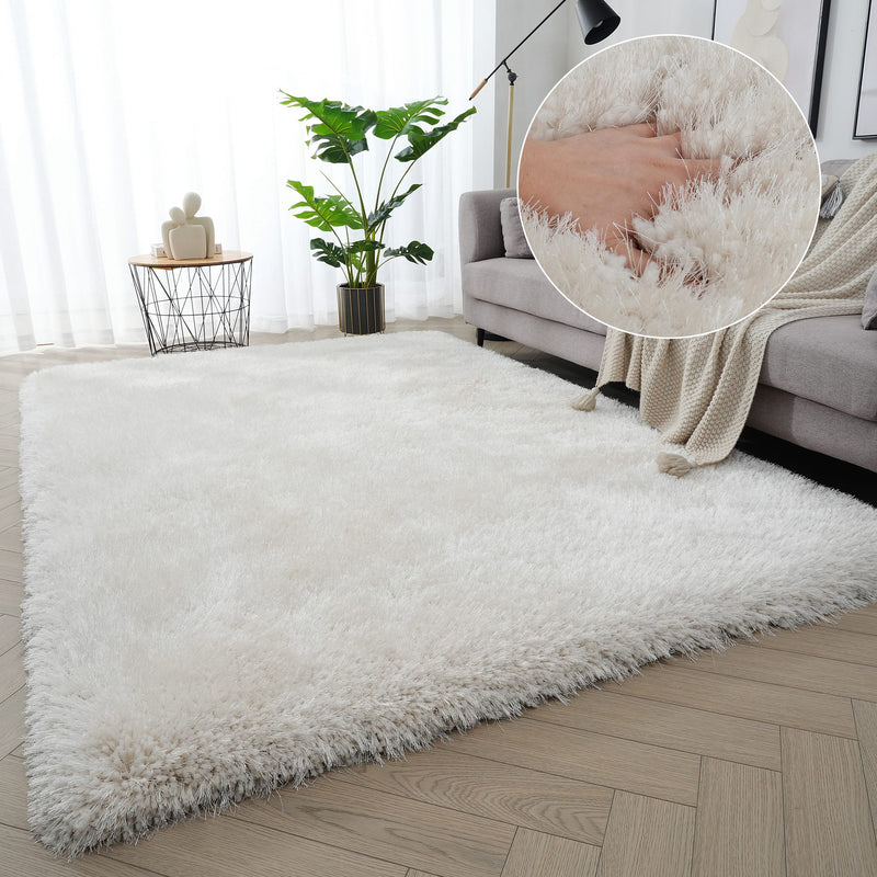 Covor Shaggy Micro exclusiv foarte gros si pufos crem 160x230 cm - LunaHome.ro