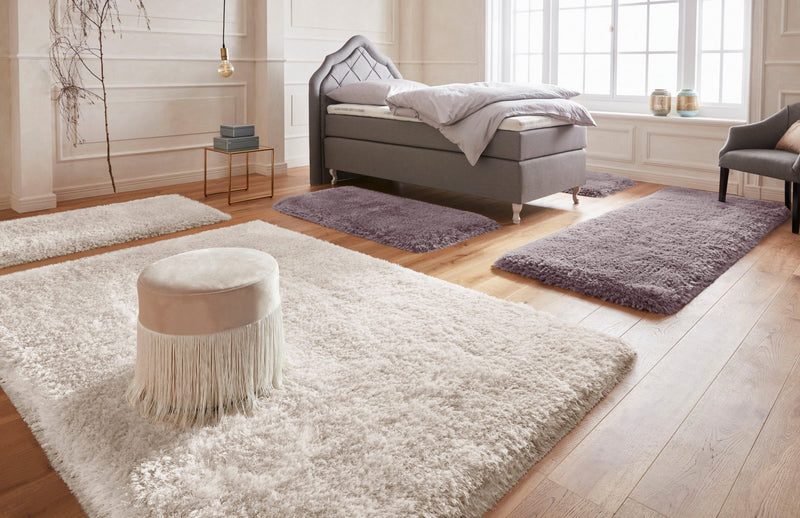 Covor Shaggy Micro exclusiv foarte gros si pufos crem - LunaHome.ro