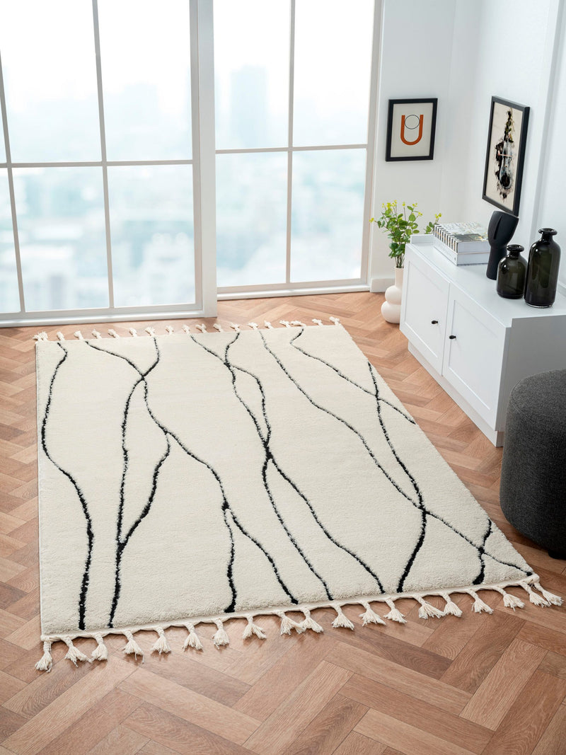 Covor Shaggy Moroccan Handwrite moale si pufos 200x290 cm - LunaHome.ro