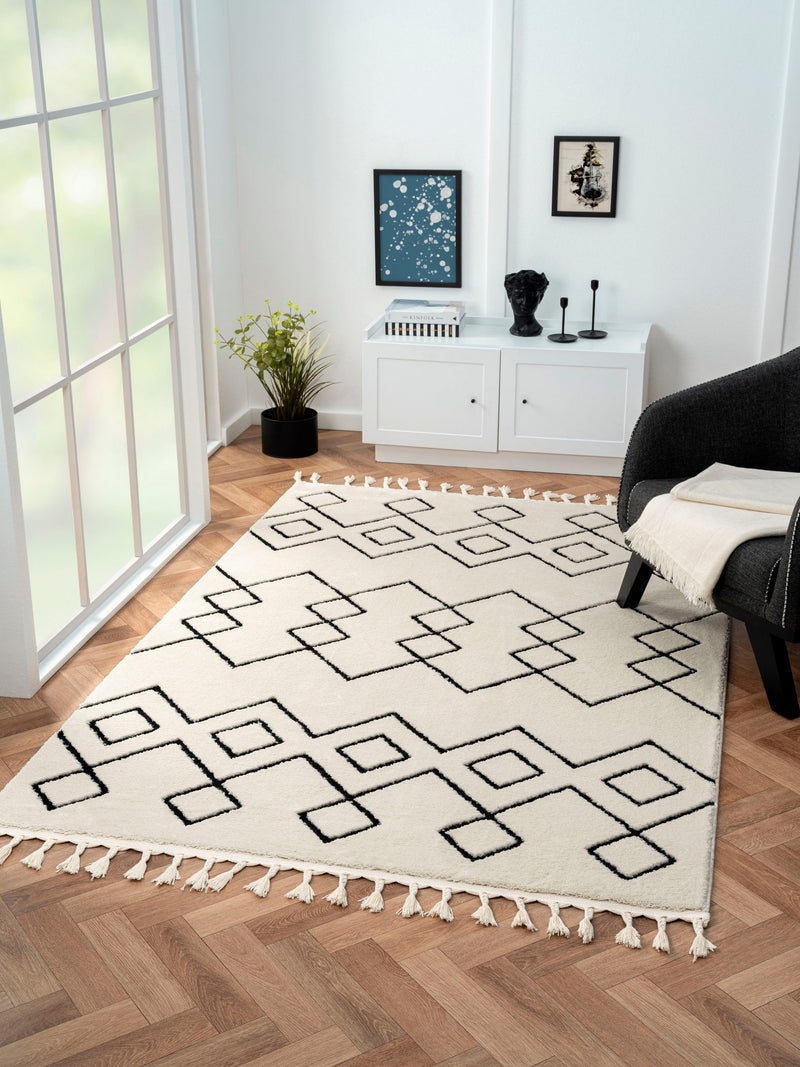 Covor Shaggy Moroccan Mural, moale si pufos, 160x230 cm - LunaHome.ro