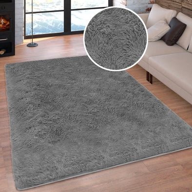 Covor Shaggy Silky foarte moale și pufos gri 160x220 cm - LunaHome.ro