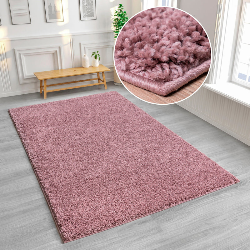 Covor Shaggy Viva culoare lila, moale si pufos, 200x200 cm - LunaHome.ro