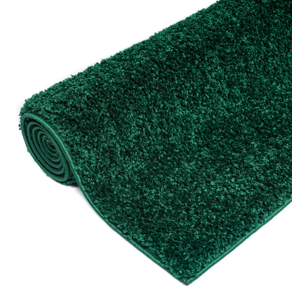 Covor Shaggy Viva verde inchis, moale si pufos, 200x200 cm - LunaHome.ro
