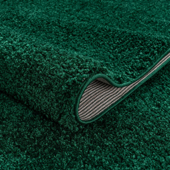 Covor Shaggy Viva verde inchis, moale si pufos, 200x200 cm - LunaHome.ro