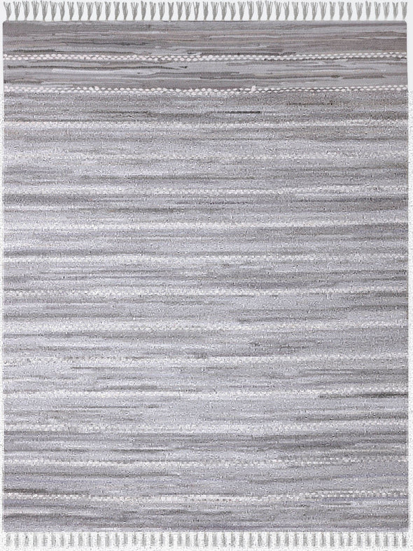 Covor Sharon din bumbac țesut manual gri-alb 60x110 cm - LunaHome.ro