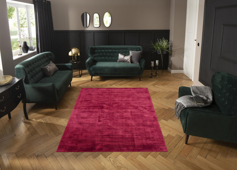 Covor Soley Leonique rosu din viscoza 200x200 cm - LunaHome.ro