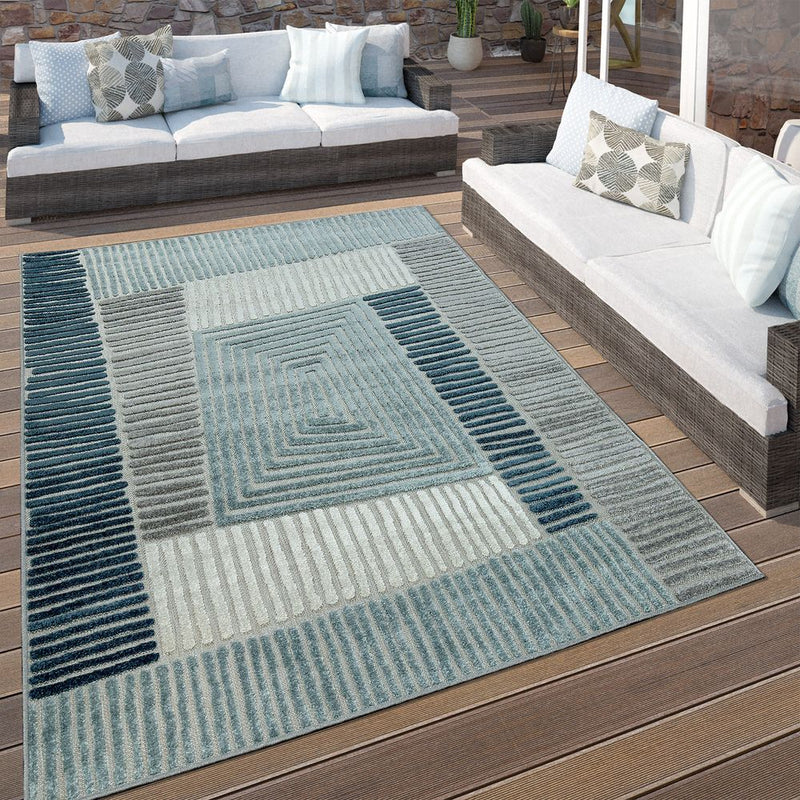 Covor Stilo Paco Home albastru de interior si exterior 120x170 cm - LunaHome.ro