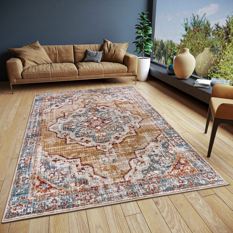 Covor Strozzi cu design oriental vintage, fire scurte - LunaHome.ro