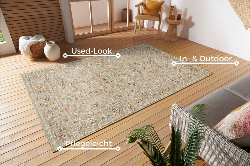 Covor Suez cu design oriental, subtire model 3D 190x280 cm - LunaHome.ro