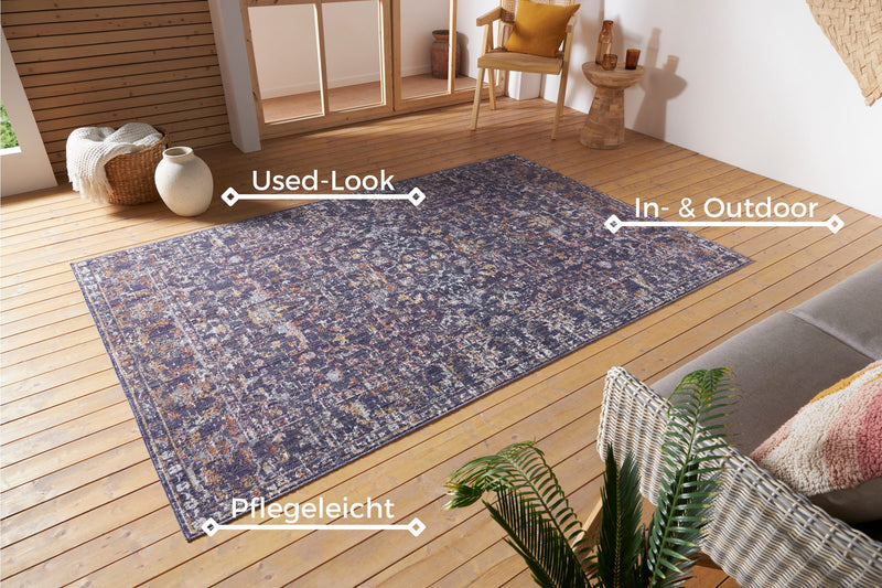 Covor Suez cu design oriental, subtire model 3D 190x280 cm - LunaHome.ro