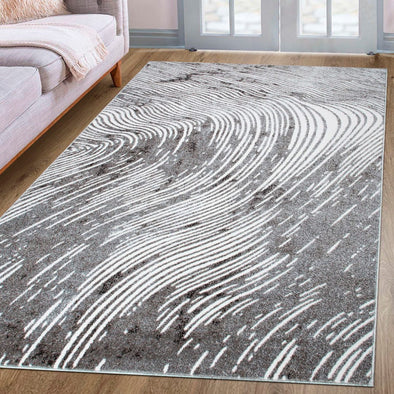 Covor Surella cu design modern gri 160x230 cm - LunaHome.ro