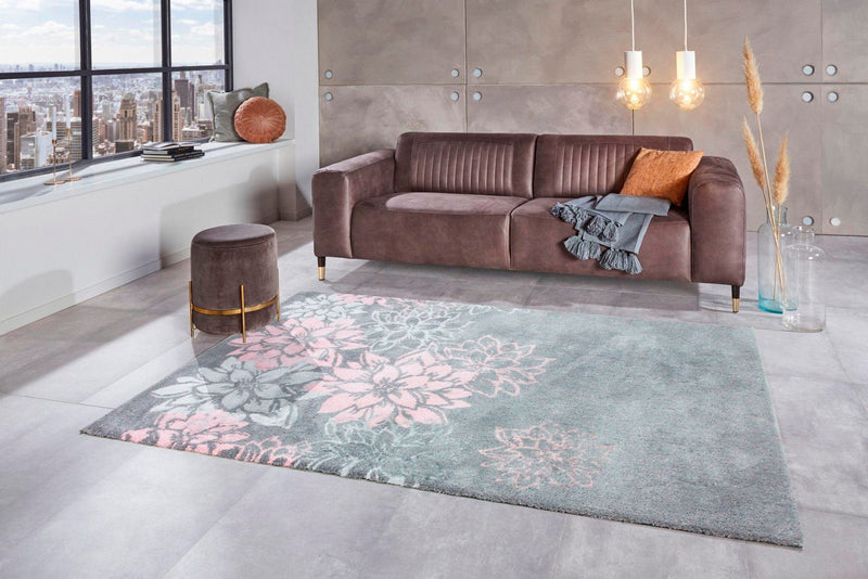 Covor Susan foarte moale si pufos cu design floral 120x180 cm - LunaHome.ro