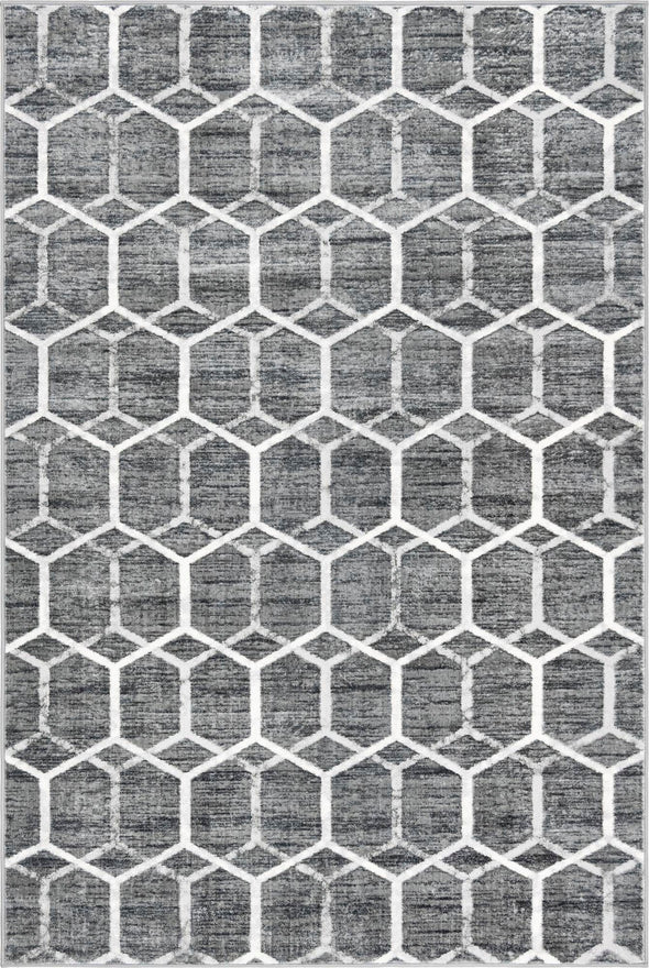 Covor Titan Trellis cu model geometric gri 183x274 cm