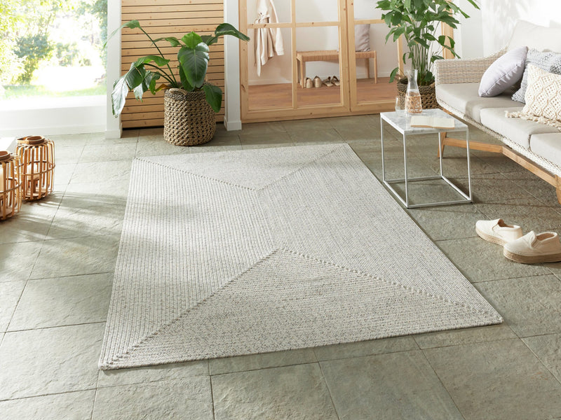 Covor Trenzado potrivit pentru exterior si interior gri 200x290 cm - LunaHome.ro