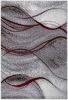 Covor Tritom în nuanțe de gri și roșu cu model modern, 120x180 cm - LunaHome.ro