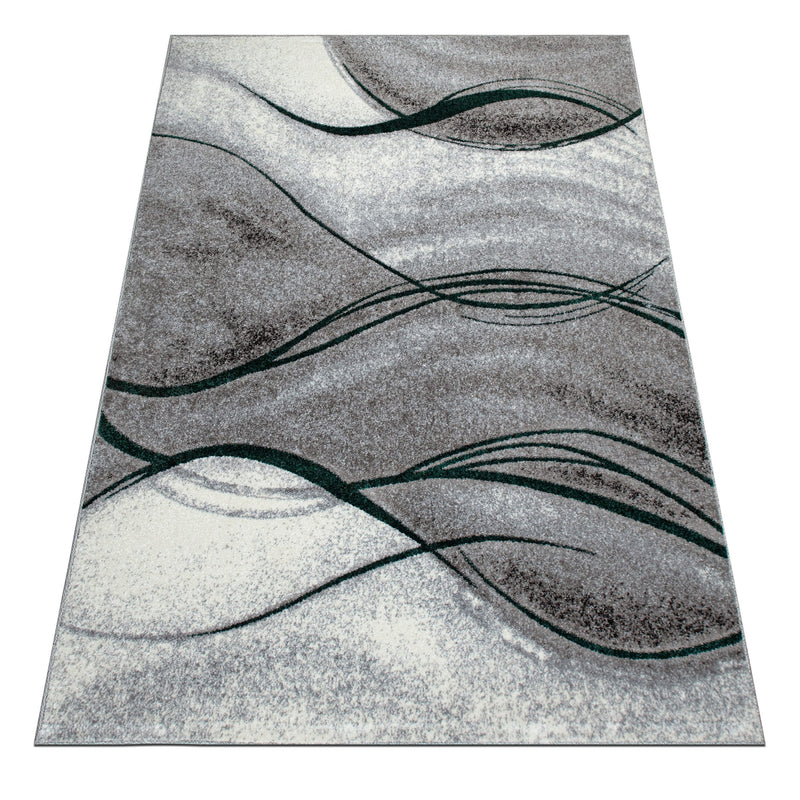 Covor Tritom în nuanțe de gri și verde cu model modern 280x380 cm - LunaHome.ro