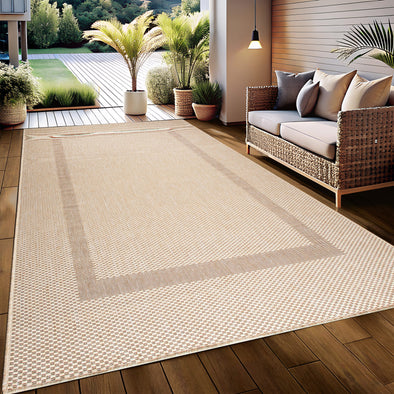 Covor Venice cu tesatura plata, aspect de sisal, bej 120x170 cm - LunaHome.ro