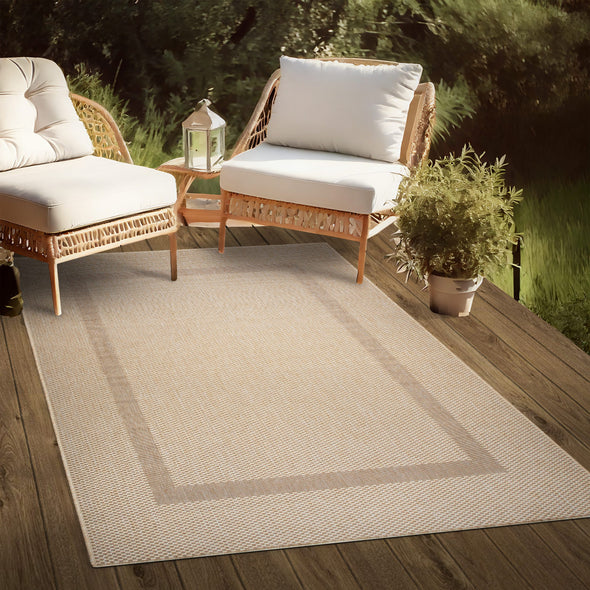 Covor Venice cu tesatura plata, aspect de sisal, bej 120x170 cm - LunaHome.ro