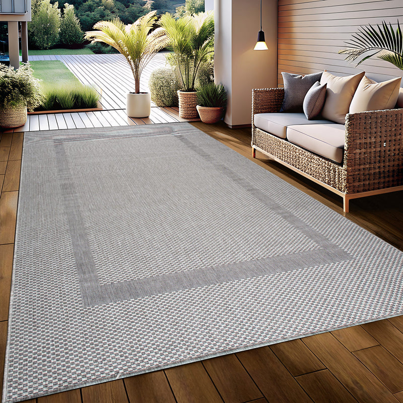 Covor Venice cu tesatura plata, aspect de sisal gri 200x290 cm - LunaHome.ro