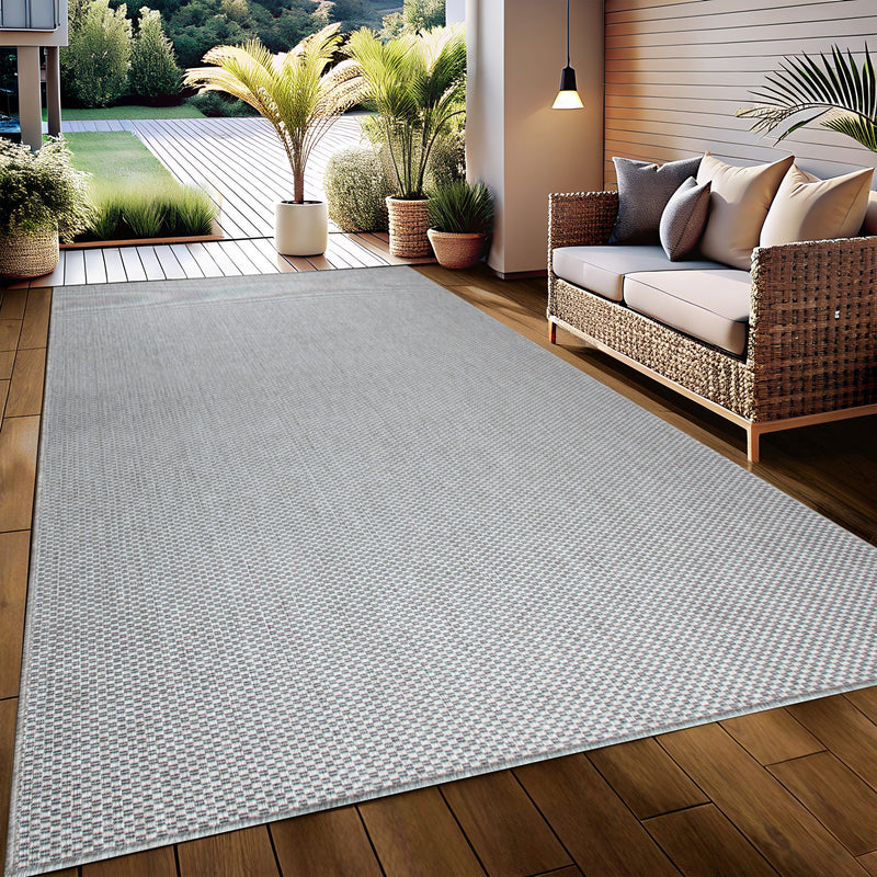Covor Venice cu tesatura plata, aspect de sisal gri 200x290 cm - LunaHome.ro