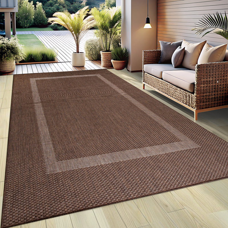 Covor Venice cu tesatura plata, aspect de sisal maro 160x220 cm - LunaHome.ro