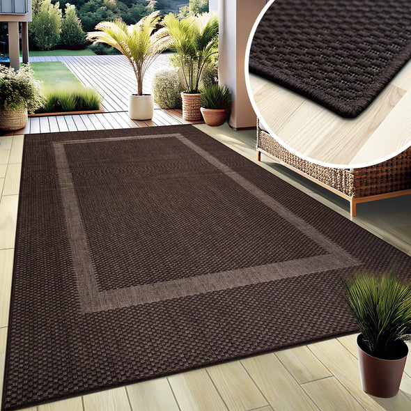 Covor Venice cu tesatura plata, aspect de sisal maro 80x150 cm - LunaHome.ro
