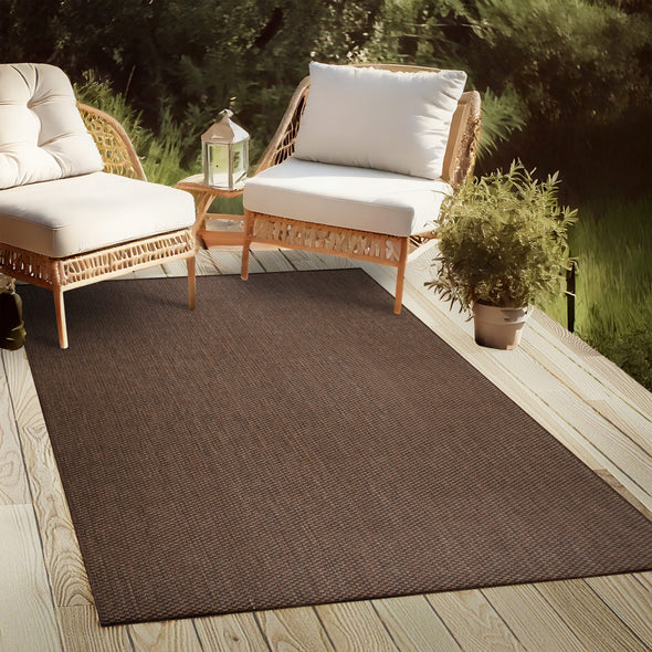 Covor Venice cu tesatura plata, aspect de sisal maro 60x110 cm - LunaHome.ro