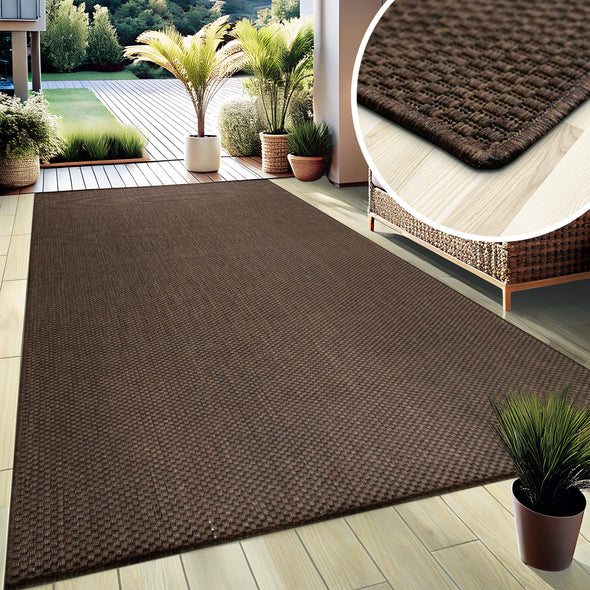 Covor Venice cu tesatura plata, aspect de sisal maro 60x110 cm - LunaHome.ro