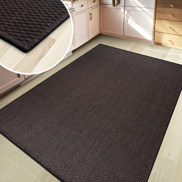 Covor Venice cu tesatura plata, aspect de sisal maro 200x290 cm - LunaHome.ro