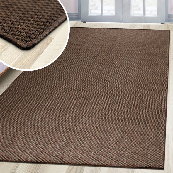 Covor Venice cu tesatura plata, aspect de sisal maro 60x110 cm - LunaHome.ro