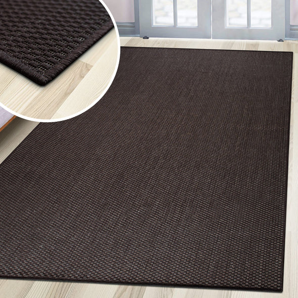 Covor Venice cu tesatura plata, aspect de sisal maro 200x290 cm - LunaHome.ro