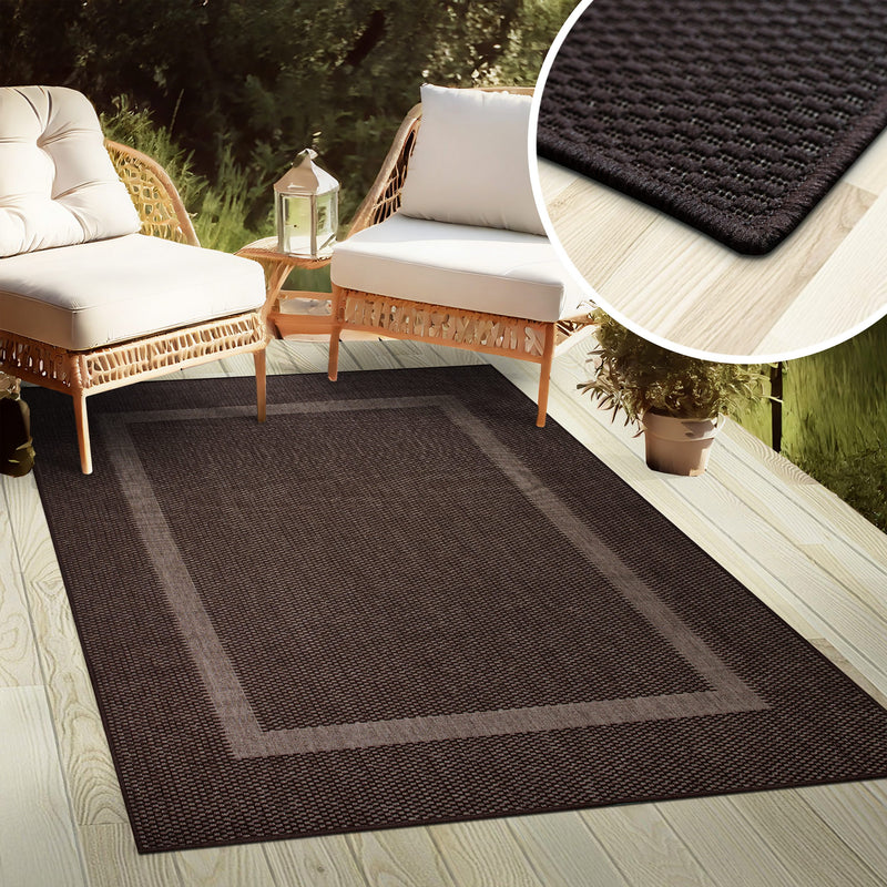 Covor Venice cu tesatura plata, aspect de sisal maro 80x150 cm - LunaHome.ro