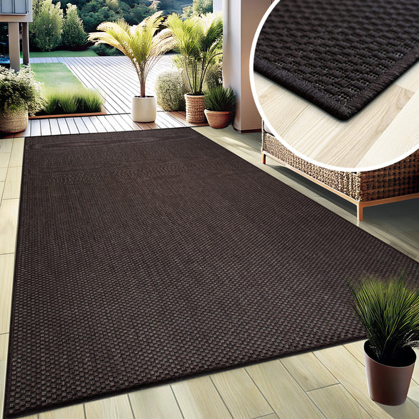 Covor Venice cu tesatura plata, aspect de sisal maro 200x290 cm - LunaHome.ro