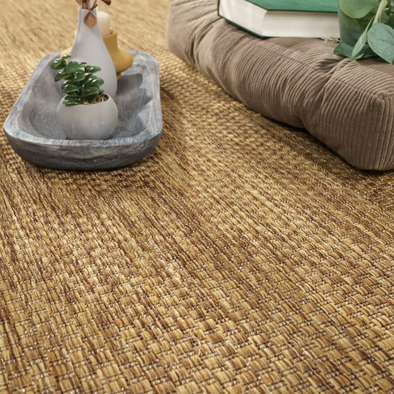 Covor Venice cu tesatura plata, aspect de sisal maro 80x250 cm - LunaHome.ro