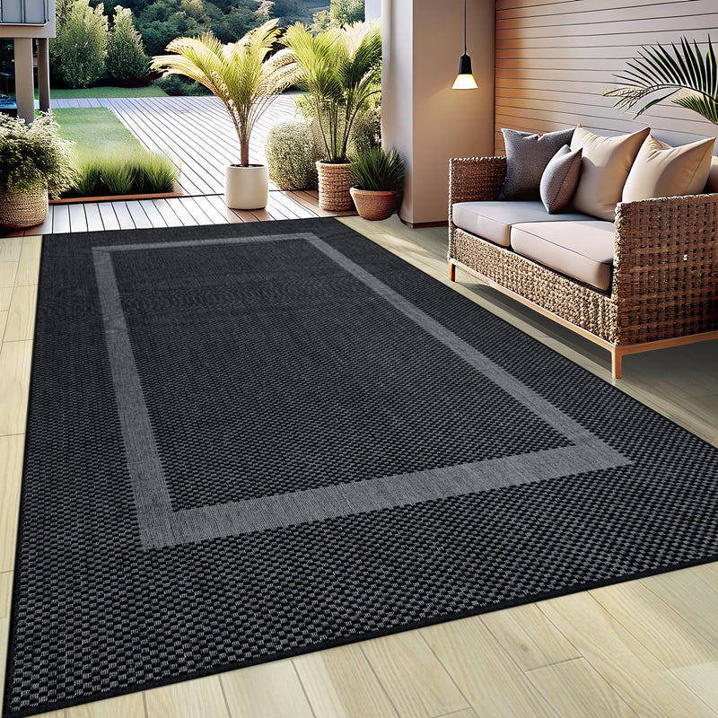 Covor Venice cu tesatura plata, aspect de sisal negru 120x170 cm - LunaHome.ro