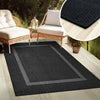 Covor Venice cu tesatura plata, aspect de sisal negru 160x230 cm - LunaHome.ro