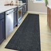 Covor Venice cu tesatura plata, aspect de sisal negru 80x250 cm - LunaHome.ro